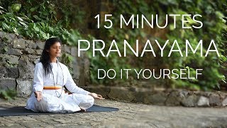 15 Minutes Pranayama  Do It Yourself  SRMD Yoga [upl. by Nerine]