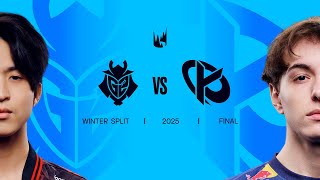 G2 vs KC  2025 LEC Winter Split Playoffs  Split Final [upl. by Lilith]