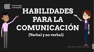 HABILIDADES PARA LA COMUNICACIÓN [upl. by Maxia]