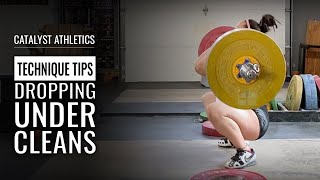 Dropping Under Cleans  Olympic Weightlifting Technique [upl. by Gothar]