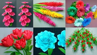 6 Easy Best Paper Flowers  Most Beautiful Paper Flower  DIY Handmade Craft [upl. by Halley]