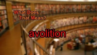 What does avolition mean [upl. by Anuat266]