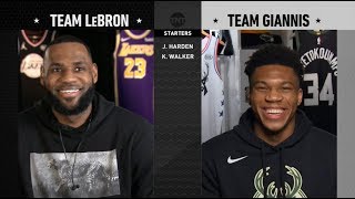 Team LeBron amp Team Giannis Full Draft  2019 NBA AllStar [upl. by Hallie]