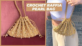 The Raffia Pearl Bag and how to crochet an accordion bag [upl. by Edny]