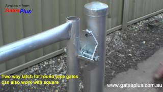 Gate Latch 2 way for round pipe and square [upl. by Niehaus]