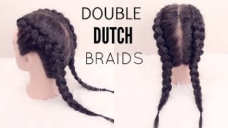 How To Double Dutch Braid  Hair Tutorial [upl. by Esten761]