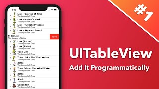 Adding a UITableView Programmatically [upl. by Torruella101]