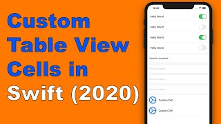 Custom Table View Cells in Swift 5 amp Xcode 12 2022 [upl. by Aivato]