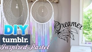 DIY BEADED Tumblr Dreamcatcher Tutorial How To Make A Dreamcatcher [upl. by Illyes]