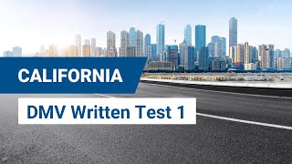 2024 California DMV Written Test 1 [upl. by Eberto439]