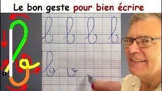 Ecriture française gs cp ce1  Comment bien écrire la lettre b  2 [upl. by Uzzial]