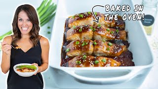 Sticky Sweet Teriyaki Glazed Salmon  Easy OvenBaked Recipe [upl. by Ramu]