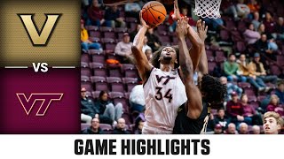 Vanderbilt vs Virginia Tech Game Highlights  202425 ACC Mens Basketball [upl. by Ycinuq501]