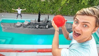 PLAYING BATTLESHIP IN MY POOL [upl. by Atsyrc860]