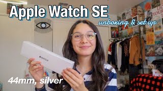 Unboxing Apple Watch SE Silver 44mm [upl. by Oag]