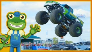 Monster Trucks For Children  Geckos Real Vehicles [upl. by Adla]