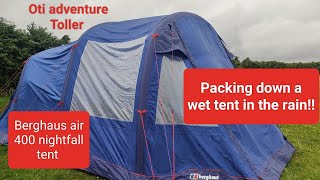 Berghaus air 400 nightfall  How to pack down a wet tent hints and tips [upl. by Maggy853]