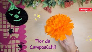 Cómo hacer una flor de cempasúchil  Manualidades [upl. by Evey]