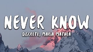 Discrete  Never Know Lyrics ft Maria Mathea [upl. by Olen]