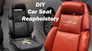 Nissan 300zx DIY Seat Reupholstery At Home [upl. by Papotto623]