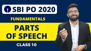 Parts of Speech  Fundamentals  SBI PO 2020  Class 10  Tarun Grover [upl. by Neral188]