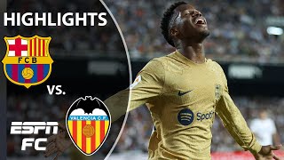 Valencia vs Barcelona  LaLiga Highlights  ESPN FC [upl. by Lytle40]