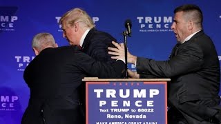 Donald Trump rushed off stage during rally in Nevada [upl. by Ilan918]