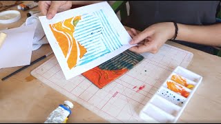 Art Studio Collagraph Printmaking [upl. by Corvese353]