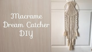 Macrame Dream Catcher Tutorial DIY [upl. by Hagen]