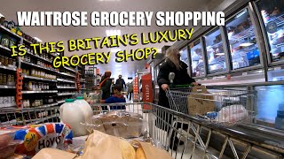 SHOPPING IN WAITROSE SUPERMARKET  London Supermarket Grocery Shopping Tour [upl. by Ahola162]