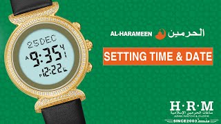 SETTING TIME amp DATE  ALHARAMEEN WATCHES [upl. by Aufa]