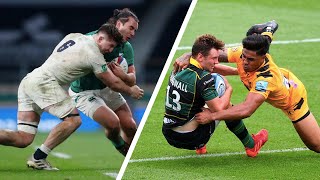 The BEST Rugby Tackles  202021 Season [upl. by Akirdnuhs]