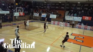 Incredible fullcourt buzzer beater shot wins basketball game [upl. by Paine334]