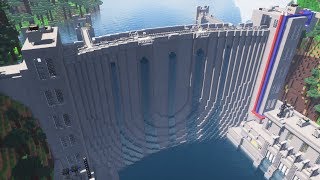 Minecraft  How To Build a working WATER DAM [upl. by Jarv]