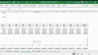 PRESUPUESTO HOTEL Parte 2 Costos y Gastos Excel [upl. by Nnylidnarb]