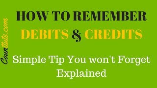 How to easily Remember DEBITS and CREDITS  Simple Tip  Accounting Basics [upl. by Bierman]