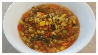 Vegetable Barley Soup  Vegan Fat Free [upl. by Tower]