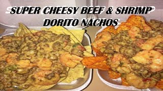 Cooking wKaayBenzz CHEESY BEEF amp SHRIMP DORITO NACHOS 🌮🍤 SUPER EASY amp TASTY RECIPE✨ KaayBenzz [upl. by Eellehs915]