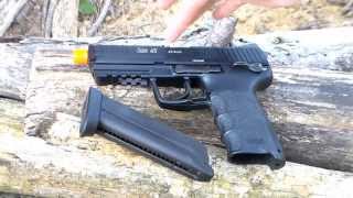 KWA HK45 Gas BlowBack Airsoft Pistol Review [upl. by Redep]