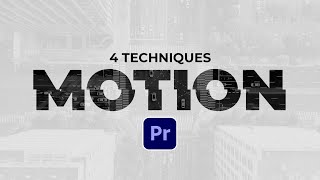 4 Editing Motion Graphics Techniques in Adobe Premiere Pro [upl. by Sternlight]