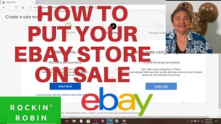 How to put items in your eBay store on sale [upl. by Alis]