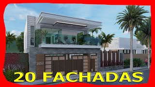 ðŸ’¥ FACHADAS de CASAS MODERNAS de dos PISOS 20 Ideas y PLANOS [upl. by Ohare2]