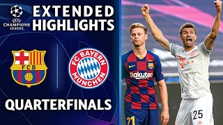 Barcelona vs Bayern Munich  Champions League Quarterfinal Highlights  UCL on CBS Sports [upl. by Thursby]