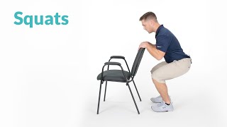 Easy Assisted Squats for Seniors [upl. by Reivad]