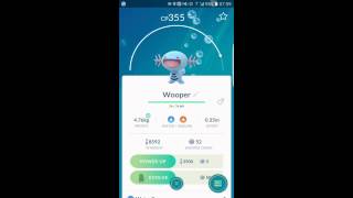 WOOPER to QUAGSIRE Evolution Pokemon Go [upl. by Marigolda]