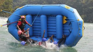 Dandeli River Rafting  Boat Falling  Rescue  Ganeshgudi [upl. by Stahl593]