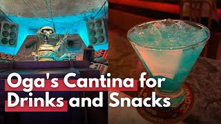 Disney Food Review  Ogas Cantina at Star Wars Galaxys Edge inside Disneys Hollywood Studios [upl. by Milzie]