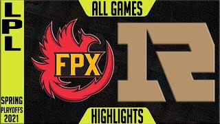 FPX vs RNG Highlights ALL GAMES  LPL Playoffs GRAND FINAL Spring 2021  FunPlus Phoenix vs Royal [upl. by Avie]