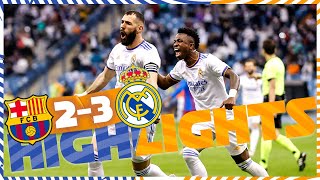 HIGHLIGHTS  FC Barcelona 23 Real Madrid  El Clásico [upl. by Kcuhc763]