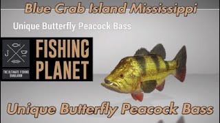 Unique Butterfly Peacock Bass  Blue Crab Island Mississippi  Fishing Planet Guide [upl. by Deloris]